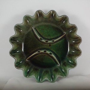 Vintage 8" Redwing Ashtray Green/Brown, USA #19 - Mint